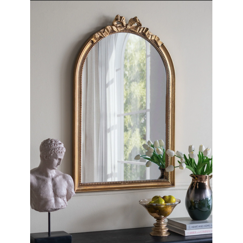 Zurich Arched Gold Bow Mirror