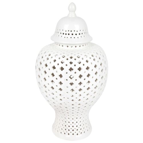 Minx Temple Jar - Large White