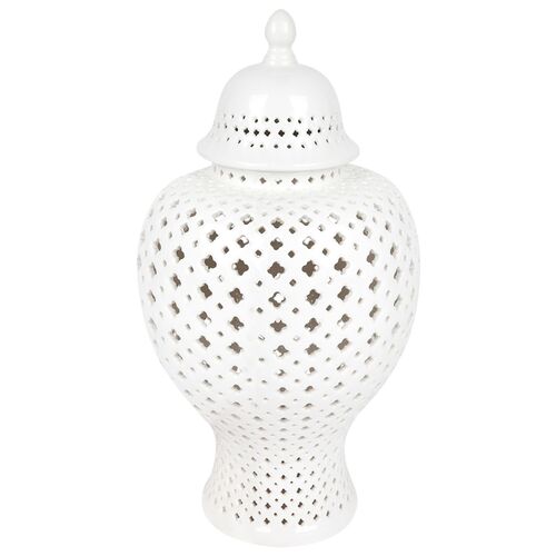 Minx Temple Jar - Large White