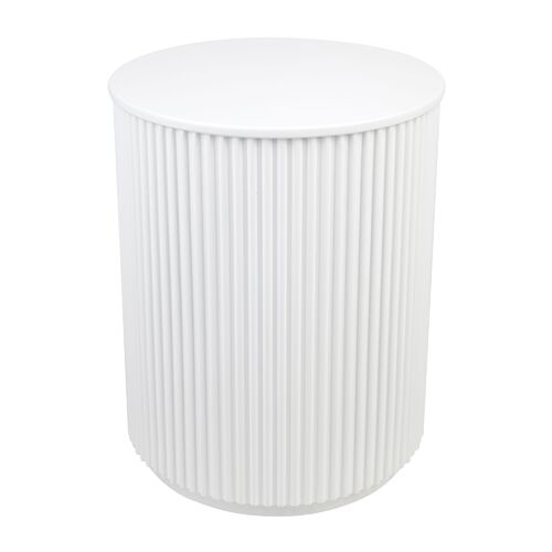 Nomad Round Side Table - White