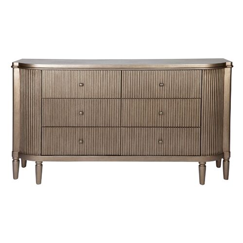 Arielle 6 Drawer Chest - Antique Gold