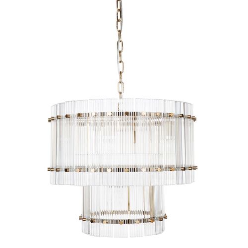 Paloma Pendant - 2 Tier Brass