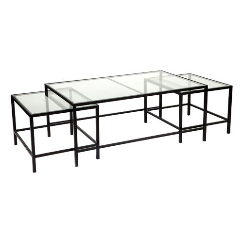 Cocktail Glass Nesting Coffee Table - Black