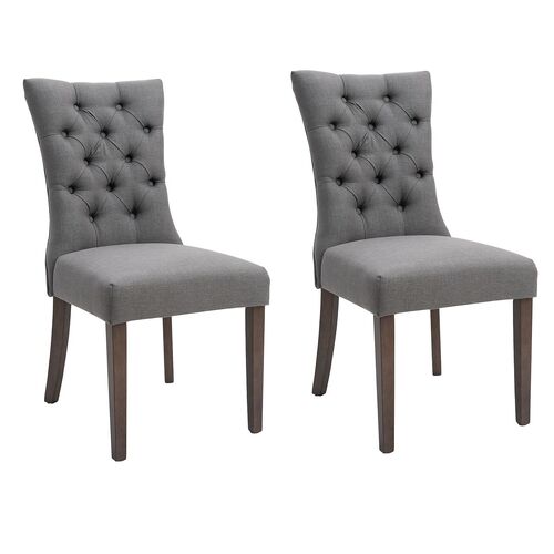 Preston Dining Chair Set of 2 - Light Grey