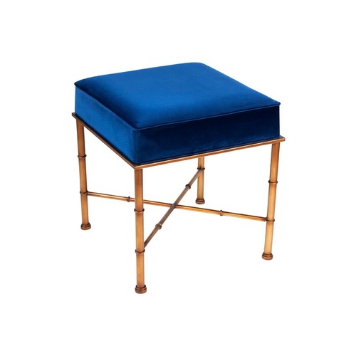 Clara Stool - Blue Velvet