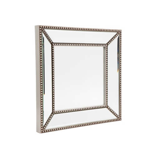Zeta Wall Mirror - Small Antique Silver