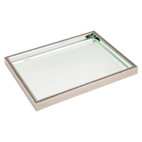 Zeta Mirror Tray - Large Antique Silver