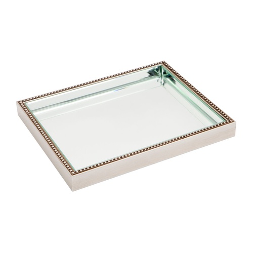 Zeta Mirror Tray - Medium Antique Silver