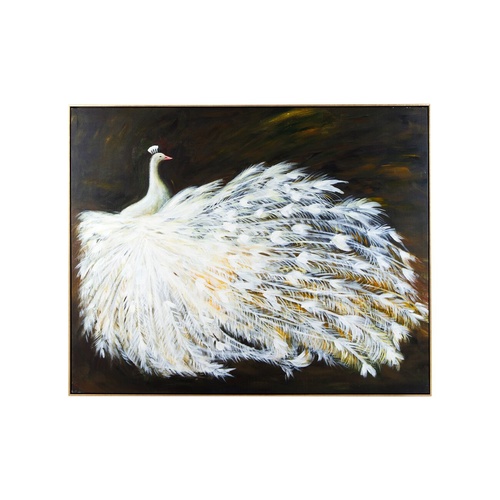 Le Grande Peacock Oil On Canvas Painting
