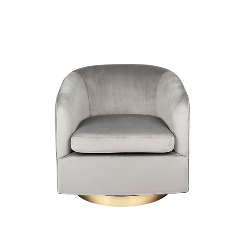 Belvedere Swivel Occasional Chair - Charcoal Velvet