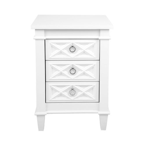 Plantation Bedside Table -  Small White