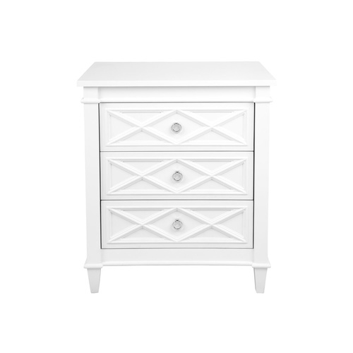 Plantation Bedside Table -  Large White