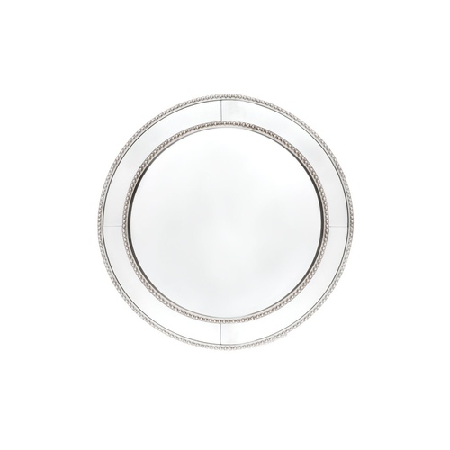 Zeta Wall Mirror - Round Antique Silver