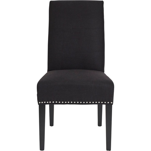 Bentley Dining Chair - Black Linen