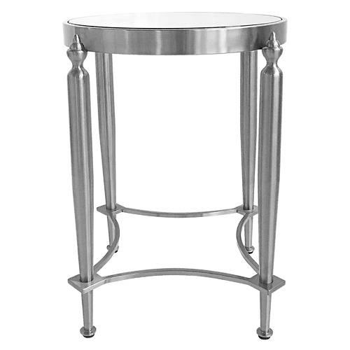 Jak Glass Side Table - Nickel