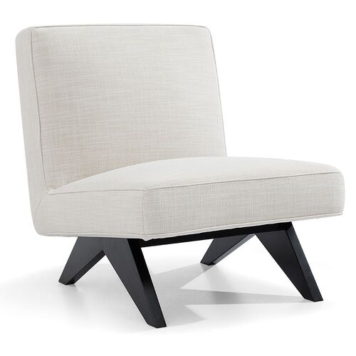 Martyn Slipper Chair - Off White Linen