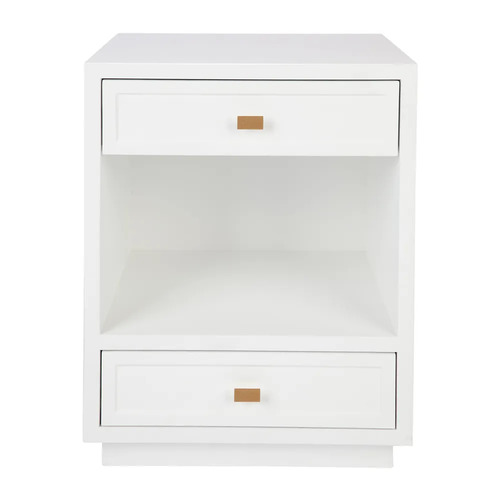 Logan Bedside Table - White