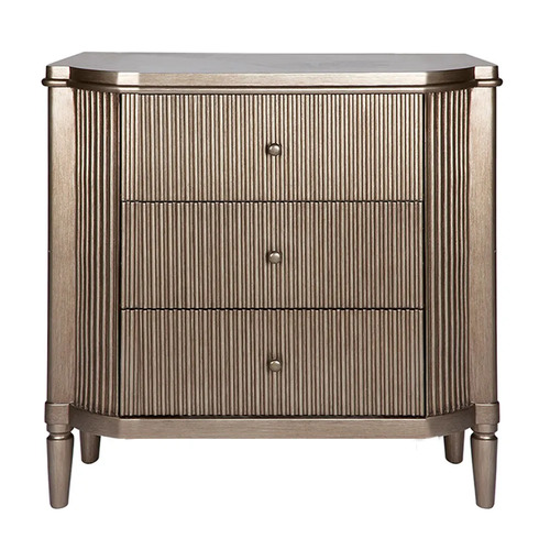 Arielle 3 Drawer Chest - Antique Gold