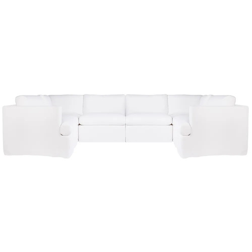 Birkshire Slip Cover Modular Sofa - White Linen Option 5