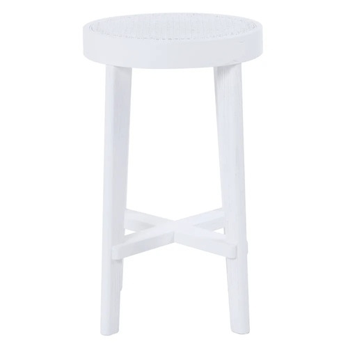 Cape Byron Rattan Kitchen Stool - White