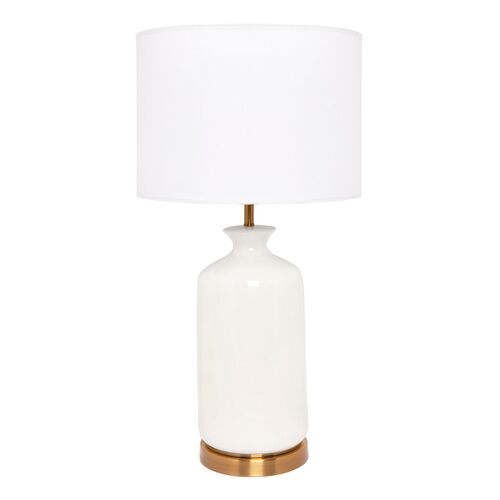 Camille Table Lamp - White