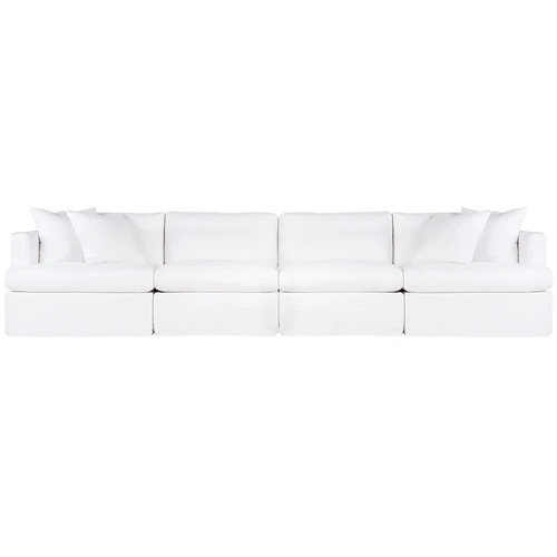 Birkshire Slip Cover Modular Sofa - White Linen Option 4
