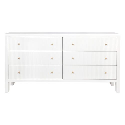 Ariana 6 Drawer Chest - White