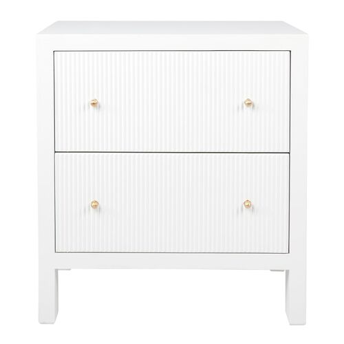 Ariana Bedside Table - Large White