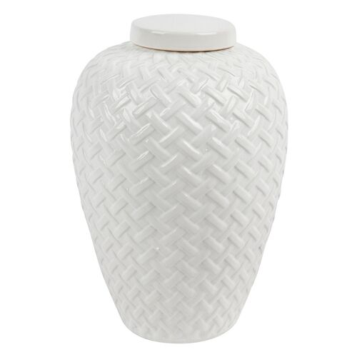 Mya Temple Jar - Medium White