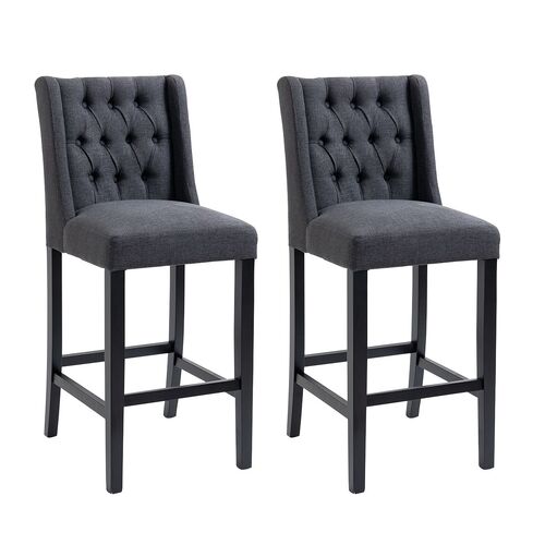 Fink Bar Stool Set of 2 - Charcoal
