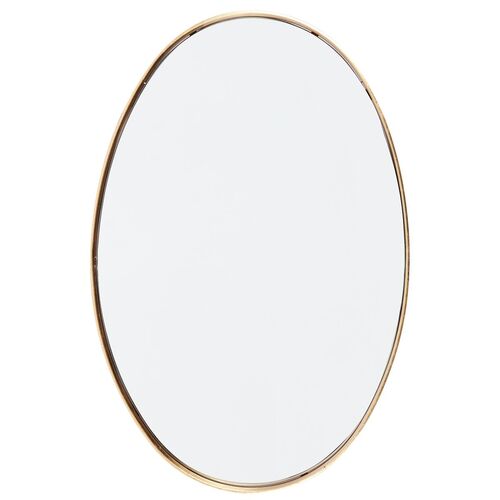 Lucille Oval Wall Mirror- Gold Leaf