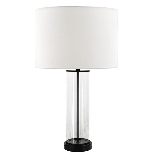 East Side Table Lamp - Black with White Shade