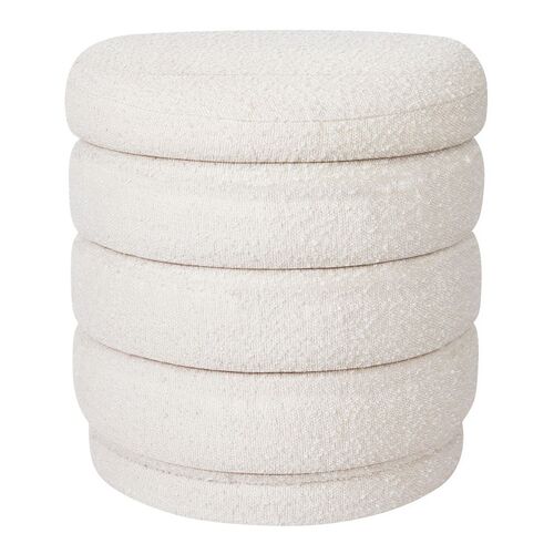 Demi Stool - White Boucle