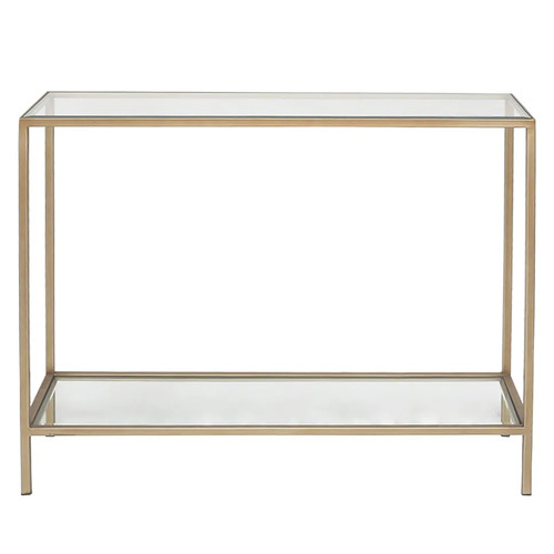 Cocktail Glass Console Table - Small Antique Gold