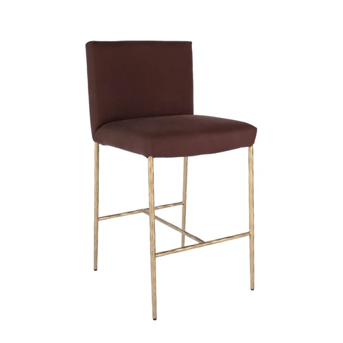 Heston Brass Kitchen Stool with back