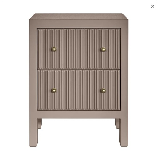 Ariana Bedside Table - Small Taupe
