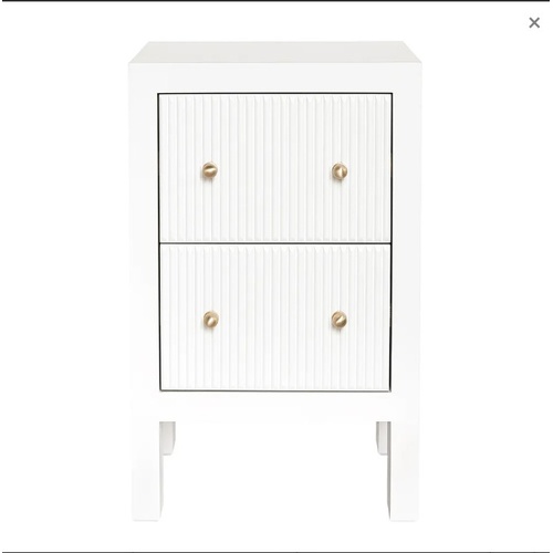 Ariana Bedside Table - Petite White