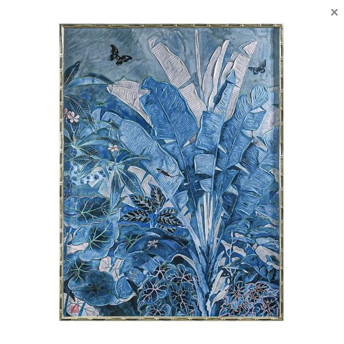 Jungle Blues Series I Enhanced Canvas Print