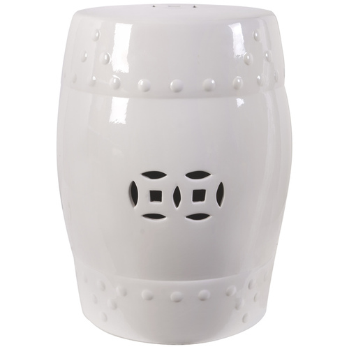 White Ceramic Stool