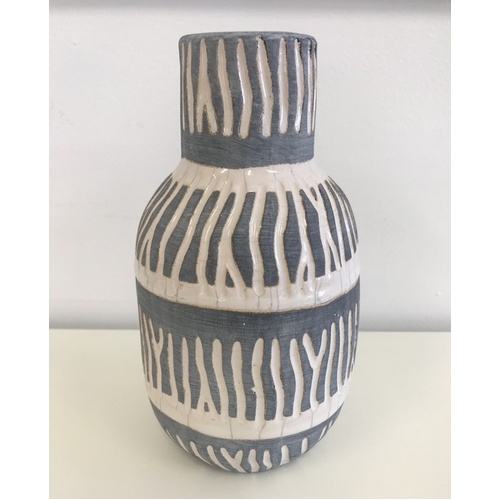 Cream & Grey Ceramic Vase