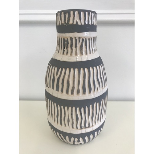 Cream & Grey Ceramic Vase Tall