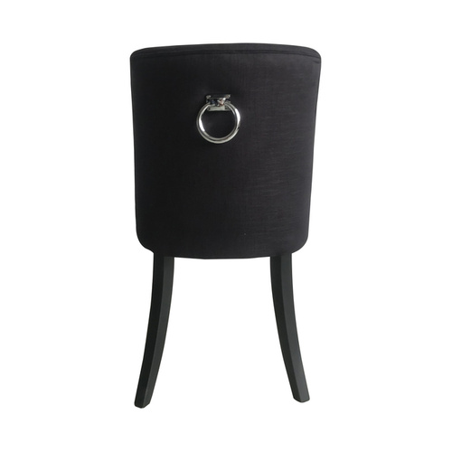 Cordelia Dining Chair Black Chrome Ring