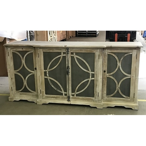 Keats Zinc Sideboard Natural Reclaimed Timber