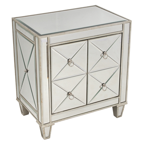 Bently Mirrored Bedside Table  showroom sample is available