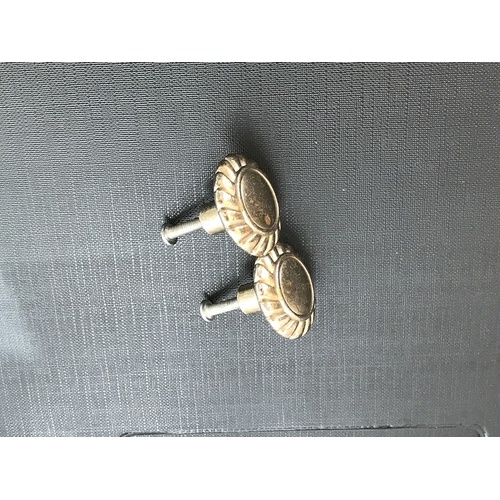 Antiqued Champagne Metal Drawer Knob Set of 2