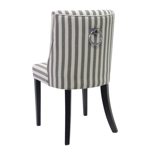 Ophelia Dining Chair Black White, Grey And White Striped Dining Chair