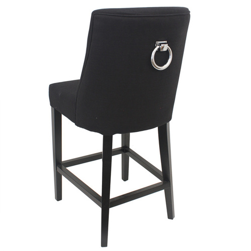 Ophelia Tall Barstool Black chrome ring on back. Last two at this price.