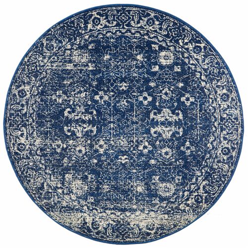 Oasis Navy Transitional Rug 200x200cm