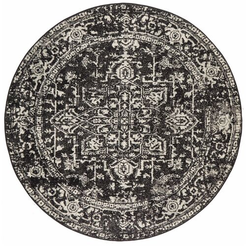 Scape Charcoal Transitional Rug 150x150cm