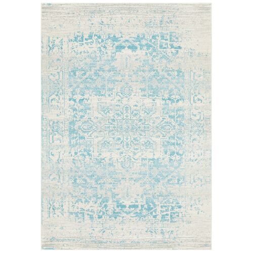 Glacier White Blue Transitional Rug